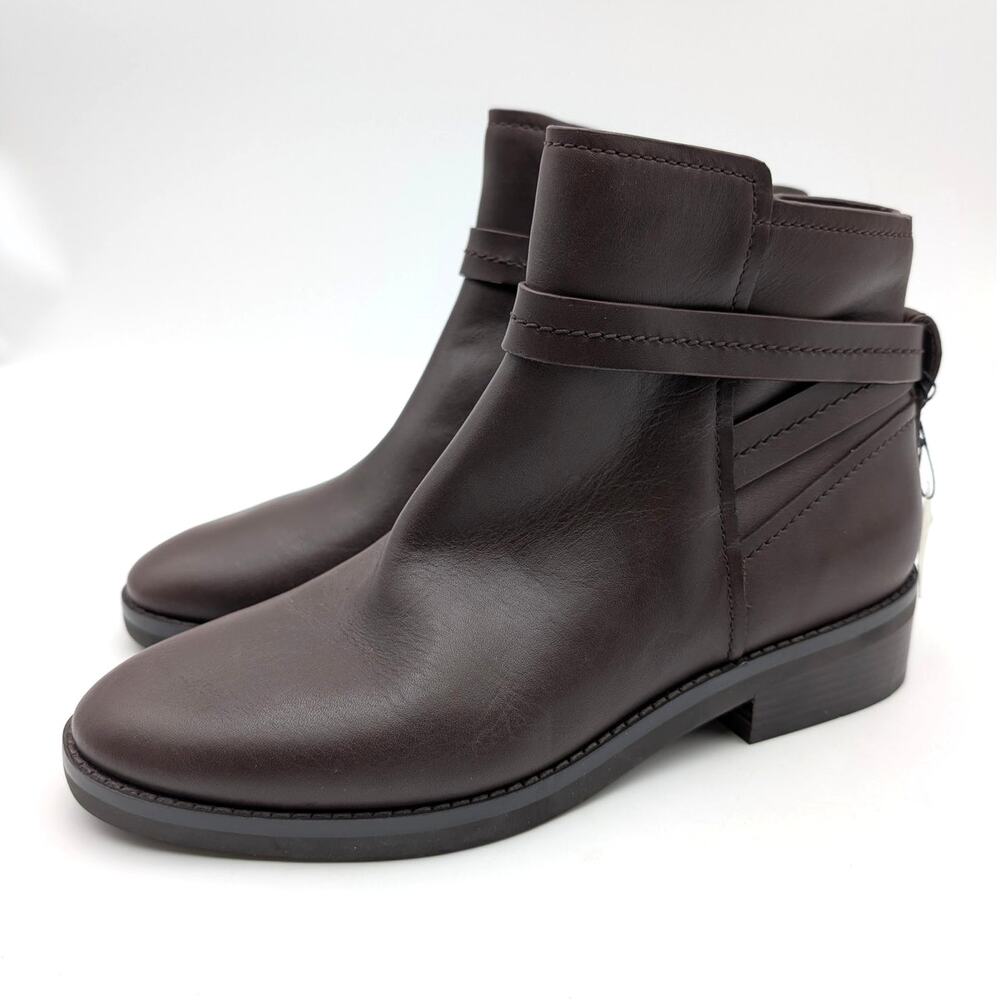 Cole Haan Rosalyn Waterproof Ankle Strap Boots Women's Dark Brown Sz US9.5B EU40